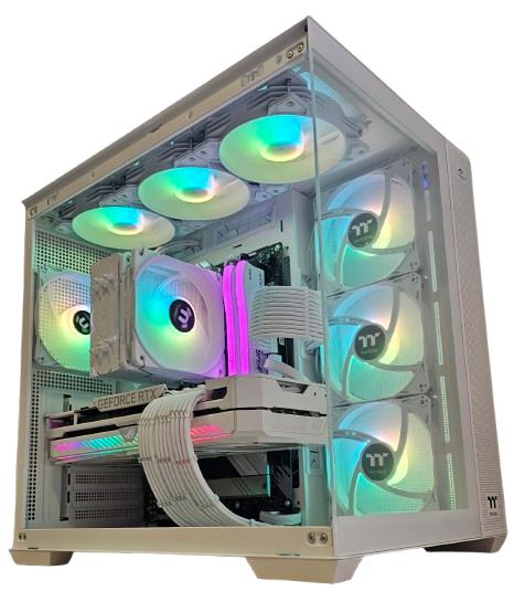 White Gaming PC: B550, Ryzen 7 5700X3D, 32GB DDR4-3200, RTX3090, 2TB NVMe