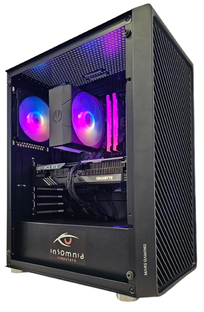 Insomnia Shadow Blast 4 Lite: B550, Ryzen 5 5600X, 32GB DDR4-3200, RTX4060 Ti, 1TB NVMe