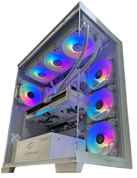 Insomnia Arctic Glass 3: B760, 14700KF, 32GB DDR5-6400, RTX5070Ti, 1TB NVMe
