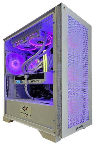 Insomnia Arctic Blast 3: B550, Ryzen 7 5700X3D, RTX4070, 1TB NVMe