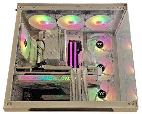 White Gaming PC: B550, Ryzen 7 5700X3D, 32GB DDR4-3200, RTX3090, 2TB NVMe