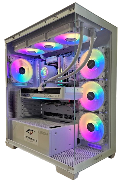 Insomnia Arctic Glass 3: B760, 14700KF, 32GB DDR5-6400, RTX5070Ti, 1TB NVMe