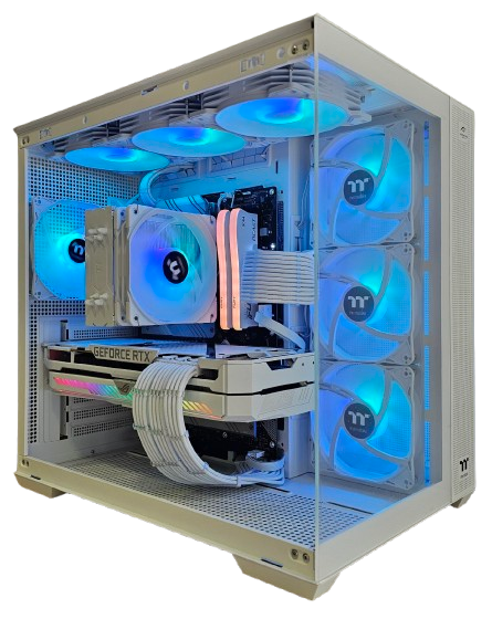 White Gaming PC: B550, Ryzen 7 5700X3D, 32GB DDR4-3200, RTX3090, 2TB NVMe