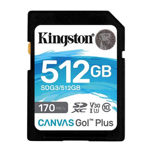 Kingston 512GB SDXC Canvas Go Plus 170MB / s Read UHS-I