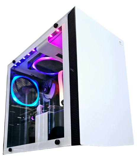 Tiny White Gaming PC: H410, i5 10500, 16GB DDR4-3200, RTX3060Ti, 1TB NVMe