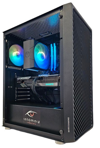 Insomnia Shadow Blast 4 Lite: B550, Ryzen 5 5600X, 32GB DDR4-3200, RTX4060 Ti, 1TB NVMe