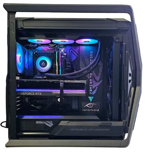 Insomnia Shadow Titan: X670E, Ryzen 7 9800X3D, 64GB DDR5-6000, RTX5090 24GB, 2TB NVMe
