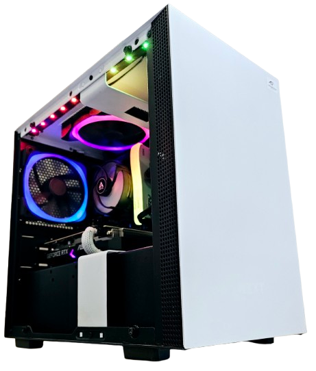 Tiny White Gaming PC: H410, i5 10500, 16GB DDR4-3200, RTX3060Ti, 1TB NVMe