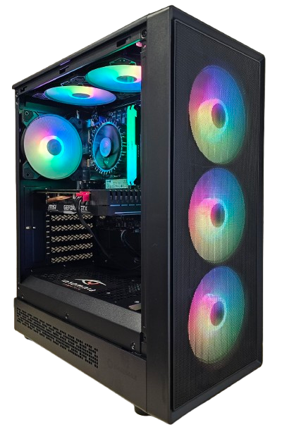 Insomnia Shadow Vortex 4: H610, Core i3 12100F, 16GB DDR4, GTX1660Super 6GB, 1TB NVMe