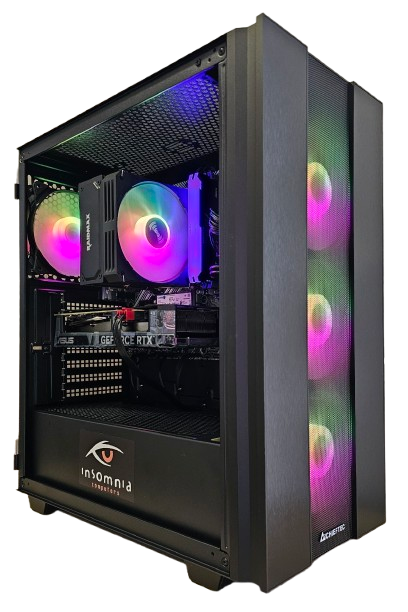 Insomnia Shadow Hunter: A520, Ryzen 5 5600X, 16GB DDR4, RTX4060Ti, 1TB NVMe