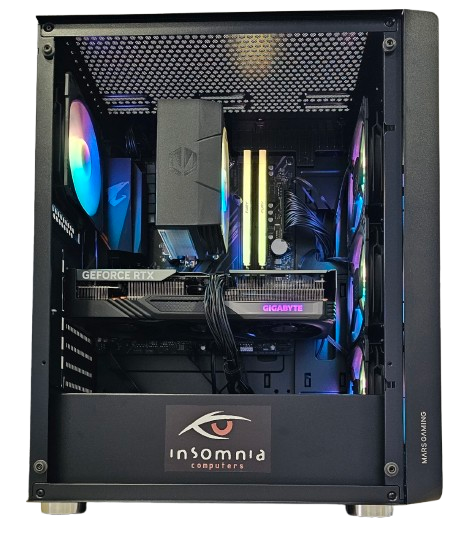 Insomnia Shadow Blast 4 Lite: B550, Ryzen 5 5600X, 32GB DDR4-3200, RTX4060 Ti, 1TB NVMe