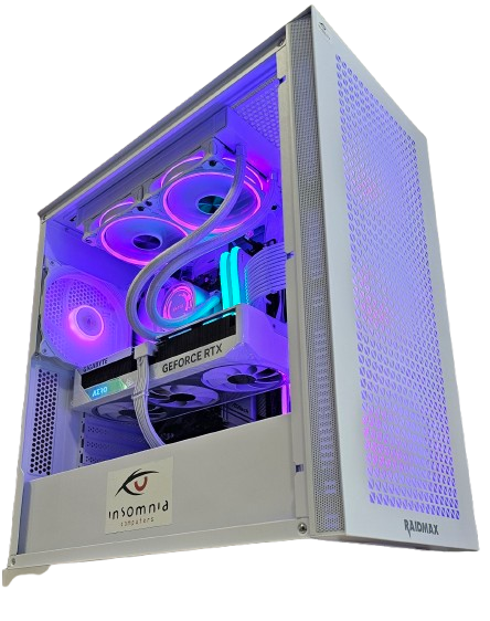 Insomnia Arctic Blast 3: B550, Ryzen 7 5700X3D, RTX4070, 1TB NVMe