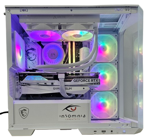 Insomnia Arctic Frostbite: B760, Core i7 14700KF, 32GB DDR5-6400, RTX4070Ti Super 16GB, 2TB NVMe