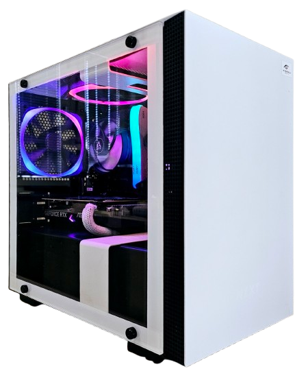Tiny White Gaming PC: H410, i5 10500, 16GB DDR4-3200, RTX3060Ti, 1TB NVMe