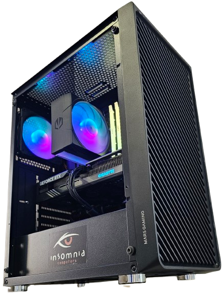 Insomnia Shadow Blast 4 Lite: B550, Ryzen 5 5600X, 32GB DDR4-3200, RTX4060 Ti, 1TB NVMe