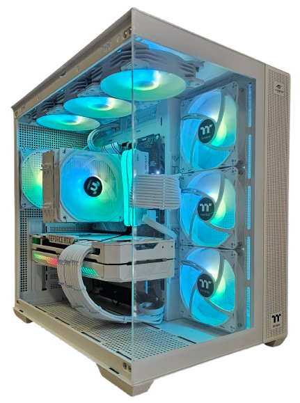 White Gaming PC: B550, Ryzen 7 5700X3D, 32GB DDR4-3200, RTX3090, 2TB NVMe