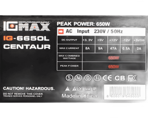 IG-MAX IG6650 Centaur 650W