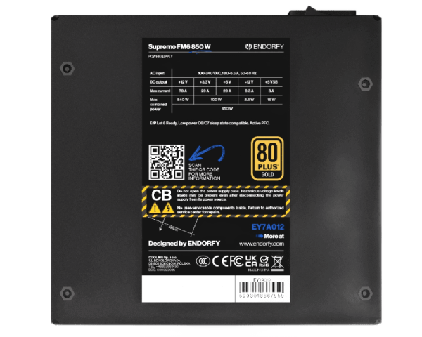 Endorfy Psu Supremo FM6 Gold 850W (Ey7A012)