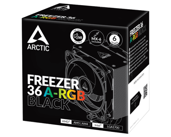 Arctic Freezer 36 A-RGB Black CPU Cooler (ACFRE00124A)