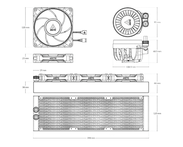 Arctic Liquid Freezer III Pro 360 Water Cooling Black (ACFRE00180A)
