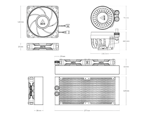 Arctic Liquid Freezer III Pro 240 A-RGB Water Cooling Black (ACFRE00182A)