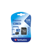 Verbatim Premium 128GB microSDXC Card Class 10 /w Adapter