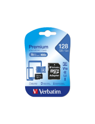 Verbatim Premium 128GB microSDXC Card Class 10 /w Adapter