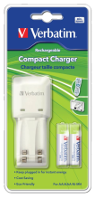 Verbatim Compact Battery Charger for AA/AAA