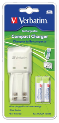 Verbatim Compact Battery Charger for AA/AAA