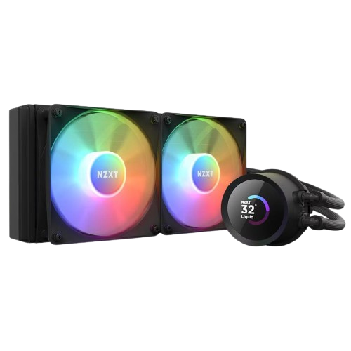 COOLERS CPU AIO NZXT Kraken 240 RGB, 2x120mm F120 RGB Core fans, RGB Controller, w/1.54" LCD display, RL-KR240-B1, MATTE BLACK