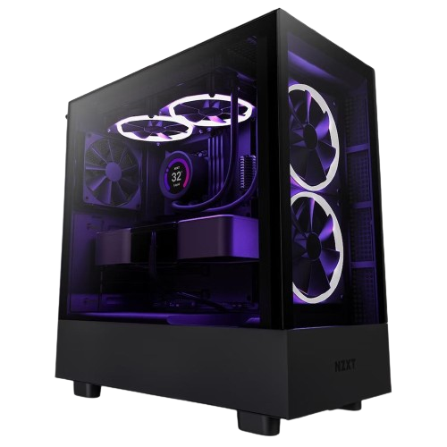 CASE NZXT ATX Mid-Tower H5 ELITE w/2x Tempered glass+Top MESH,1xF120Q,2xF140 RGB w/RGB controller, Matte Black CC-H51EB-01