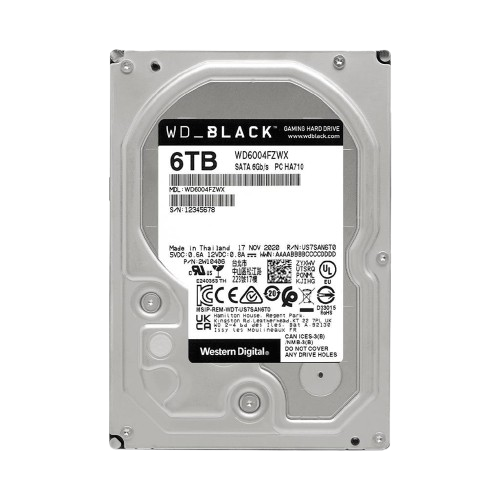 HDD 3,5" 6TB WD BLACK Gaming Performance 7200RPM 128MB SATAIII WD6004FZWX