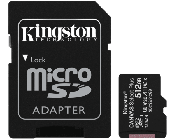 MicroSDXC 512GB 100R Class 10 SDCS2 / 512GB + Adapter