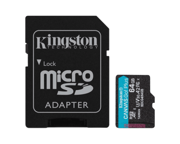 MicroSDXC 64GB CANVAS GO PLUS 200R A2 U3 V30 + Adapter SDCG4 / 64GB
