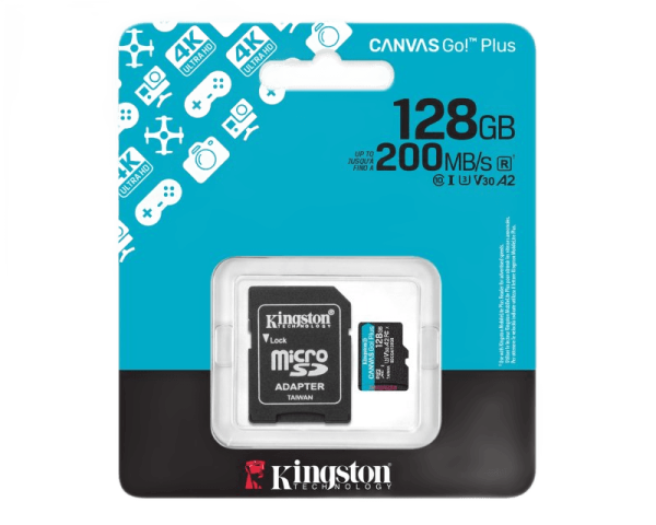 MicroSDXC 128GB CANVAS GO PLUS 200R A2 U3 V30 SDCG4 / 128GB + Adapter