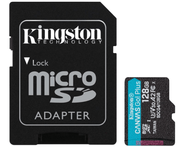 MicroSDXC 128GB CANVAS GO PLUS 200R A2 U3 V30 SDCG4 / 128GB + Adapter