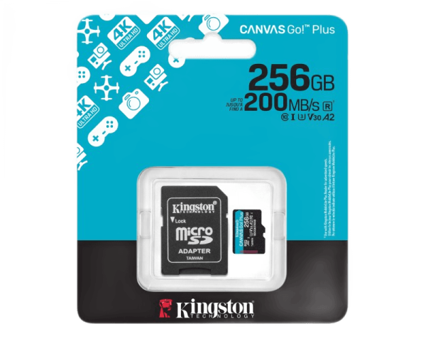 MicroSDXC 256GB CANVAS GO PLUS 200R A2 U3 V30 SDCG4 / 256GB + Adapter