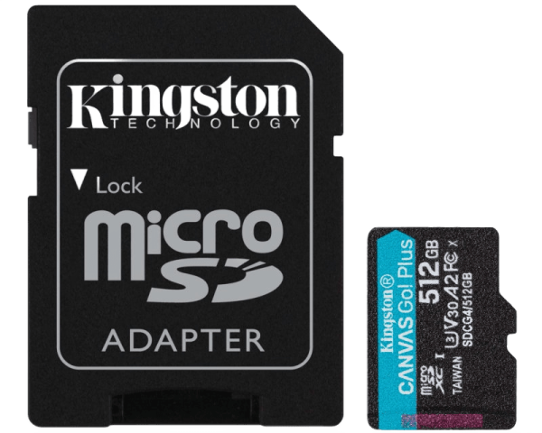MicroSDXC 512GB CANVAS GO PLUS 200R A2 U3 V30 SDCG4 / 512GB + Adapter