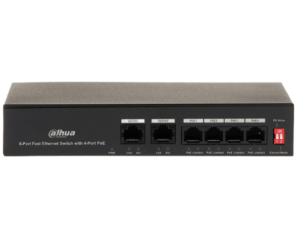Dahua PFS3006-4ET-36 6-Port Fast Ethernet Switch with 4-port poe