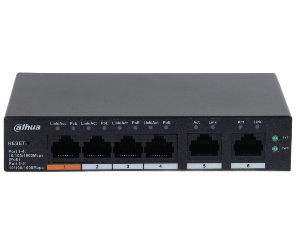 CS4006-4GT-60 6-Port Cloud Managed Desktop Gigabit Switch with 4-port poe