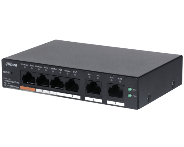 CS4006-4ET-60 6-Port Cloud Managed Desktop Switch with 4-port Poe