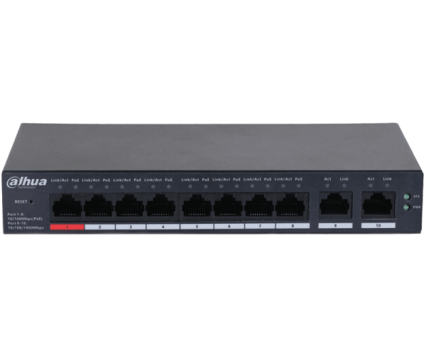 CS4010-8ET-110 10-Port Cloud Managed Desktop Switch with 8-Pore Poe