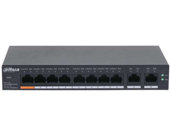 CS4010-8ET-60 10-Port Cloud Managed Desktop Switch with 8-Pore Poe