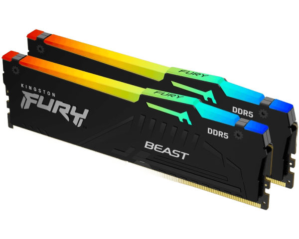 Kingston Fury Beast Black RGB 64GB (2x32GB Kit) CL-Expo 6400Mhz DDR5 