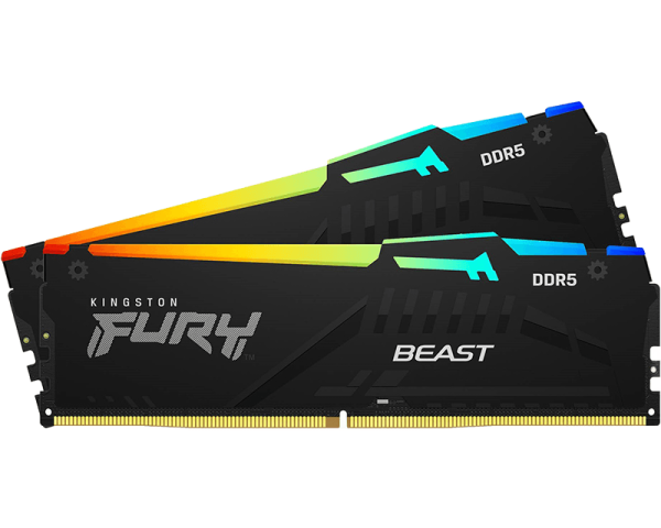 Kingston Fury Beast Black RGB 64GB (2x32GB Kit) CL-Expo 6400Mhz DDR5 