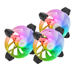 MARS Gaming FAN KIT MF-3AR ARGB Reversed 3in1 3x120mm Full Ring Illumination Black