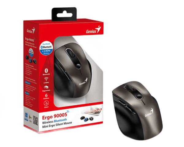 Genius Ergo 9000s USB Wireless Mouse Champagne Titanium