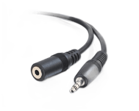 Cable Audio 3.5mm - 3.5mm M / F 3M Black