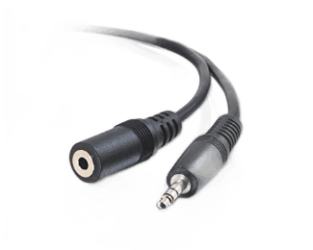 Cable Audio 3.5mm - 3.5mm M / F 3M Black