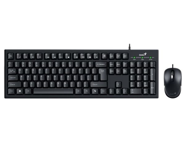 Genius KM-100SE USB US Keyboard + Mouse Black